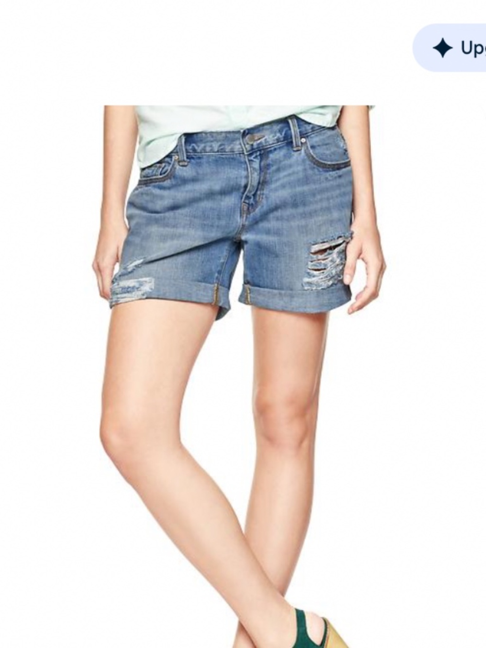Gap 1969 Sexy Boyfriend Denim Shorts Size 25 Vintage 2009